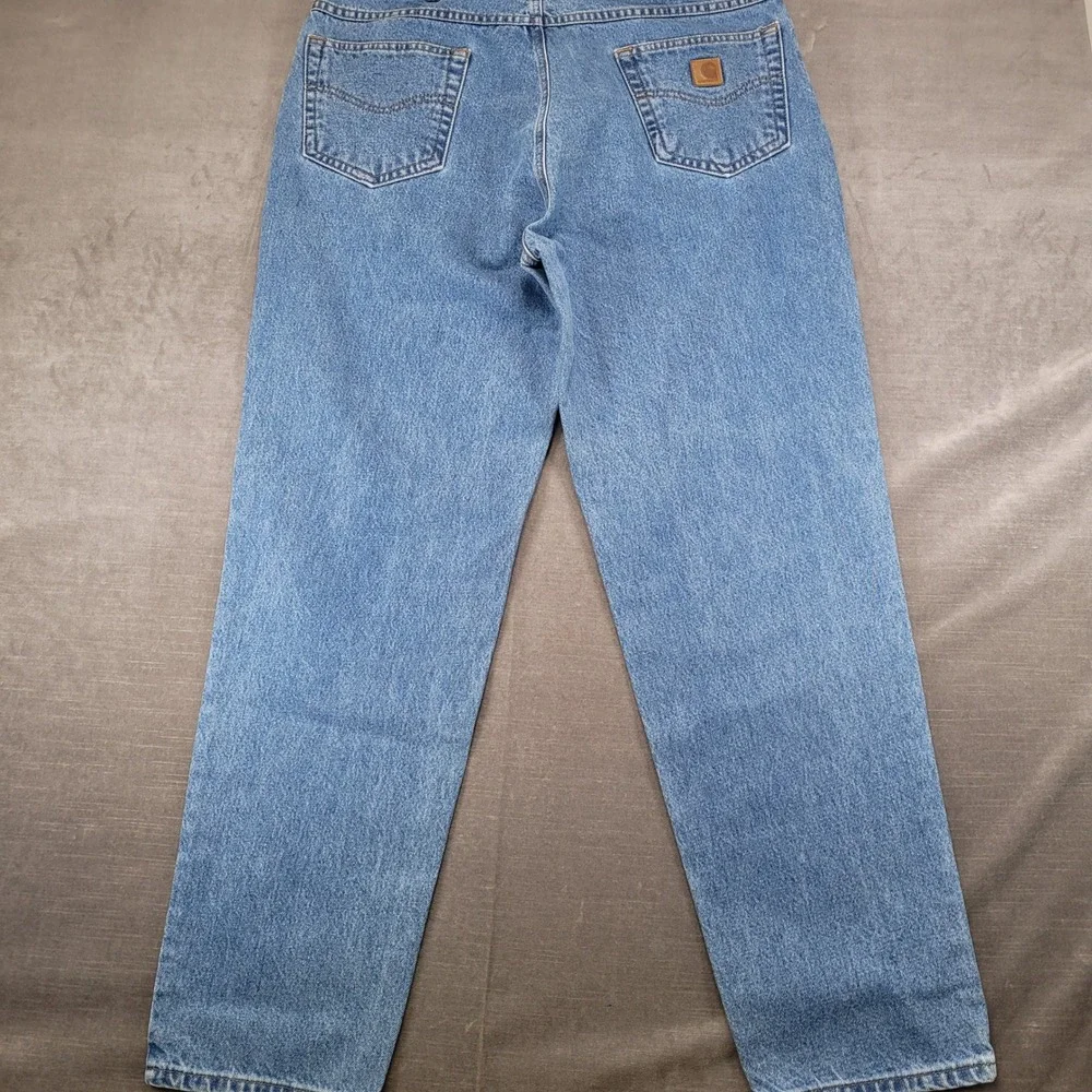 Carhartt B17-STW Relaxed Fit Tapered Leg Jeans Mens Actual Sz‎ 38x34 Blue Denim
